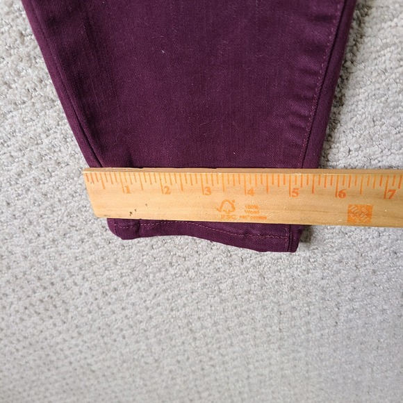 Soft Surroundings Jeans Womens 6 Burgundy Skinny High Rise Denim Stretch Zip Fly - Picture 8 of 11